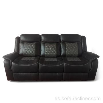 Nuevo sofá de cuero seccional de ocio reclinable de muebles